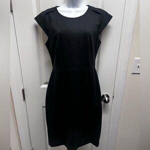 Kate Spade black Ponte, cap sleeve sheath dress. business, career, Office size 8